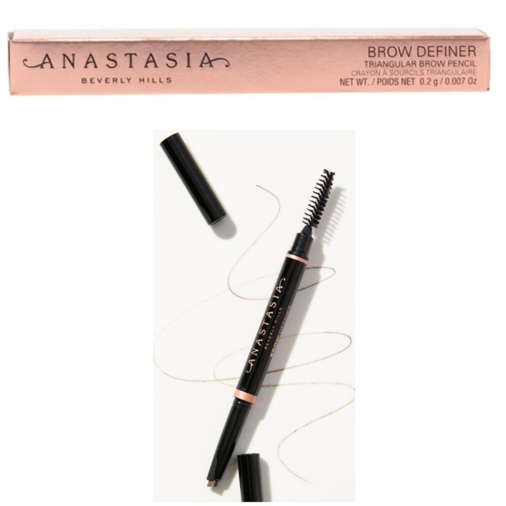 New Anastasia Beverly Hills Brow Definer Triangular Pencil 3 in 1 Medium Brown